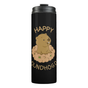 Happy Groundhog Day Thermosbecher