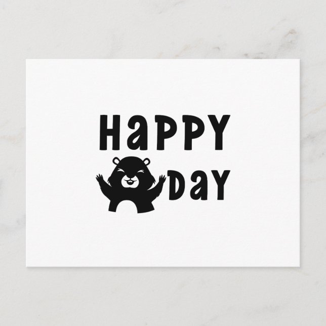 Happy Groundhog's Day Postkarte (Vorderseite)