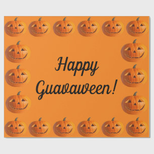 Happy Guavaween Jack-O-Lanterns Wrapping Paper Geschenkpapier