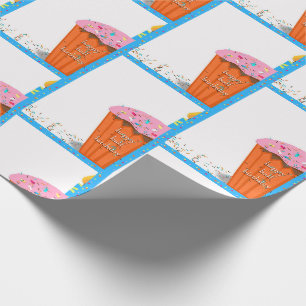 Happy Half Geburtstag Cupcake Geschenkpapier
