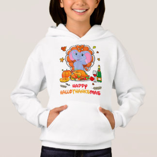Happy Hallo Elephant Drink Wein Danke Geschenk Hoodie