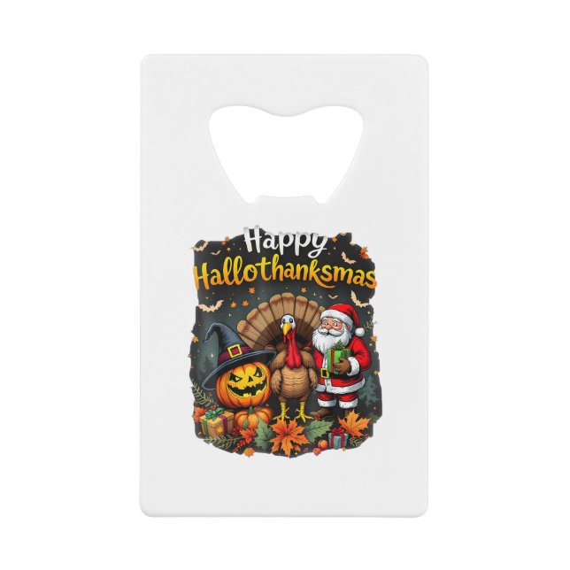 Happy Hallo vielen Dank Weihnachten Weihnachten We Geldbeutel Flaschenöffner (Vorderseite)