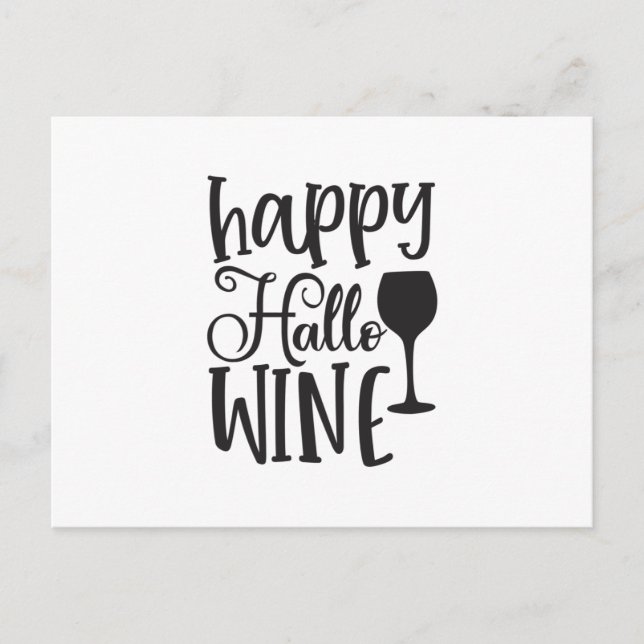 Happy Hallo Wine Postkarte (Vorderseite)