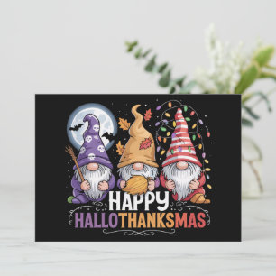 Happy HalloDankeMas Gnomes Halloween Weihnachten