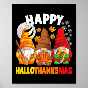 Happy HalloDankeMas Halloween Erntedank Christ Poster