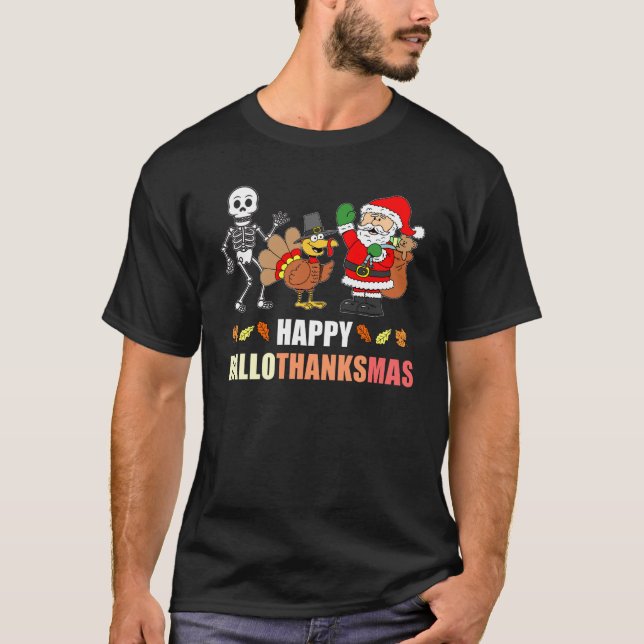 Happy HalloDankeMas T-Shirt (Vorderseite)