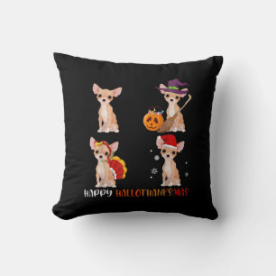Happy Hallothanksmas Cute Hexe Türkei Santa Kissen