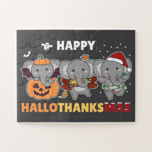 Happy Hallothanksmas Elephant Weihnachtslephant J
