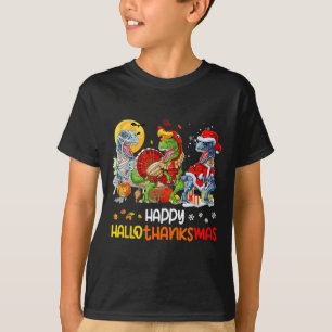 Happy Hallothanksmas Erntedank Dinosaur T Rex T T-Shirt