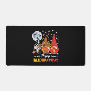 Happy Hallothanksmas Gnomes Halloween Erntedank Schreibtischunterlage