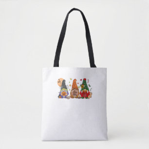 Happy Hallothanksmas Gnomes Halloween Erntedank Tasche