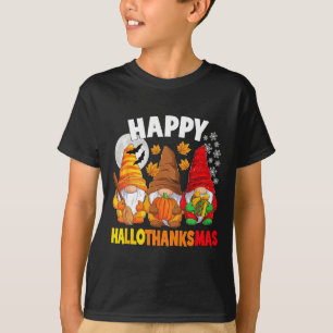 Happy Hallothanksmas Halloween Erntedank Christ T-Shirt