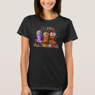 Happy Hallothanksmas Kaffee Pumpkin Gewürzkakao Ch T-Shirt