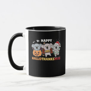 Happy Hallothanksmas Koalas Christmas Koala Tasse