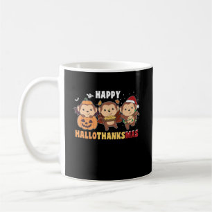 Happy Hallothanksmas Monkey Christmas Monkeys Kaffeetasse