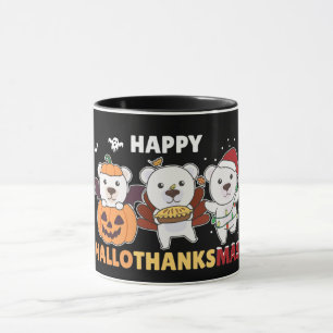 Happy Hallothanksma's Polar Bear Christmas Polar Tasse