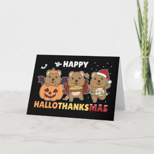 Happy Hallothanksmas Quokkas Weihnachten Quokka Ho