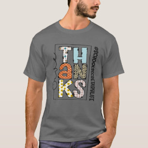 Happy Hallothanksmas Schoolsekretär Leben Thanksgi T-Shirt
