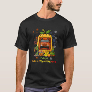 Happy Hallothanksmas Schulbusfahrer Halloween C T-Shirt