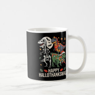 Happy Hallothanksmas T Rex Halloween Erntedank Kaffeetasse