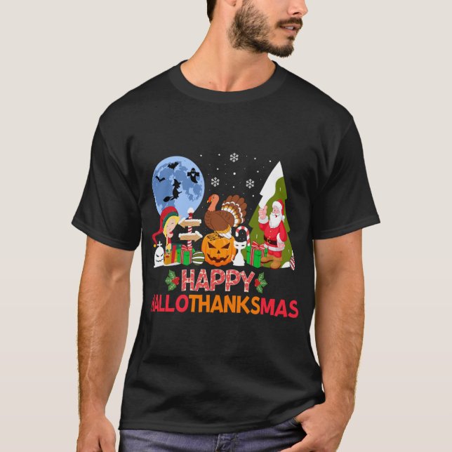 Happy Hallothanksmas T-Shirt (Vorderseite)