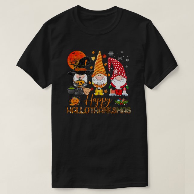 Happy Hallothanksmas T-Shirt (Design vorne)
