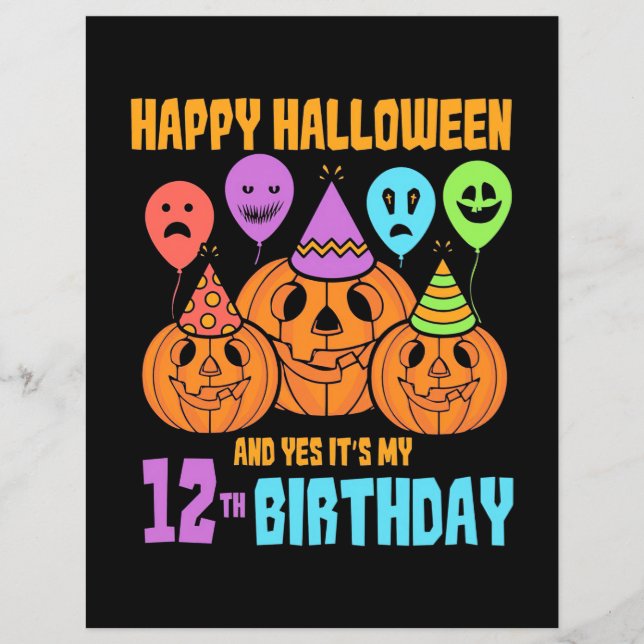 Happy Halloween 12. Geburtstag (Vorderseite)