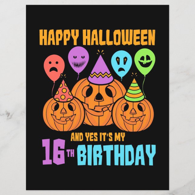 Happy Halloween 16. Geburtstag (Vorderseite)