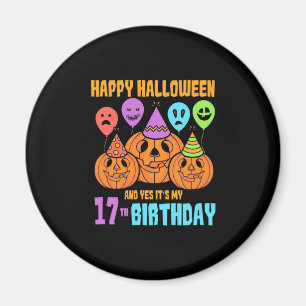 Happy Halloween 17. Geburtstag Magnet