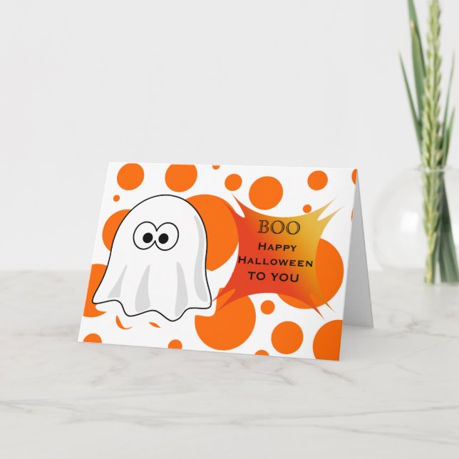 Happy Halloween 2020 to you Halloween Boo Ghost Karte (Vorderseite)