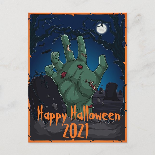 Happy Halloween 2021 Postkarte (Vorderseite)