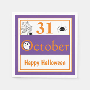 Happy Halloween 31. Oktober Spider Halloween-Party Serviette