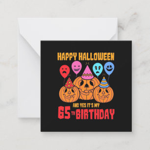 Happy Halloween 65. Geburtstag Mitteilungskarte