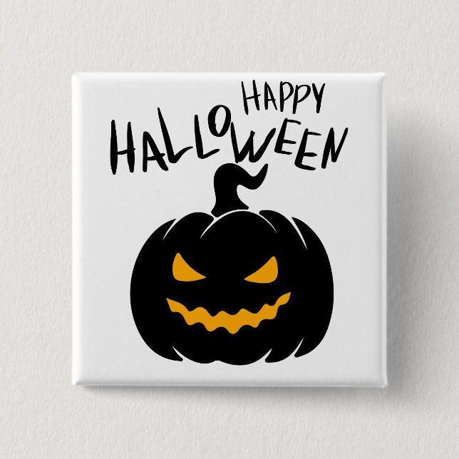 Happy Halloween Abzeichen Button (Vorderseite)