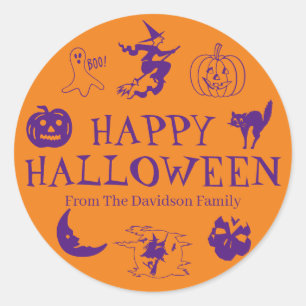 Happy Halloween Adrenalingfavoriten Runder Aufkleber