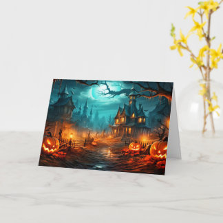 Happy Halloween - Altes Spuk Haus Karte