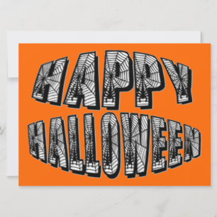 Happy Halloween Araignées & Spider Web Invitation