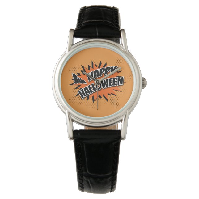Happy Halloween Armbanduhr (Vorderseite)