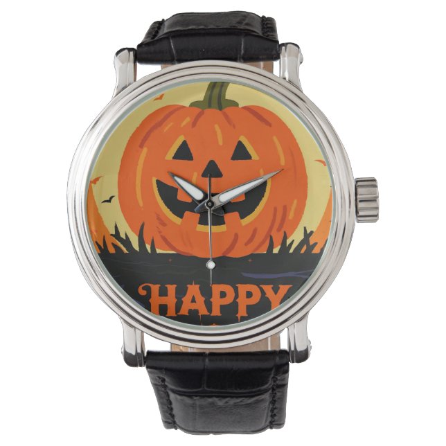 Happy Halloween Armbanduhr (Vorderseite)