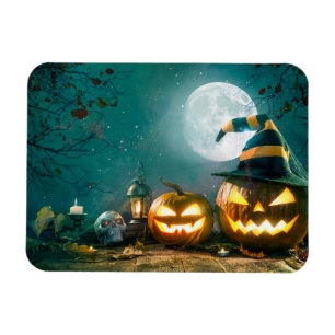 Happy Halloween Art Funny Kürbislaterne Halloween Magnet