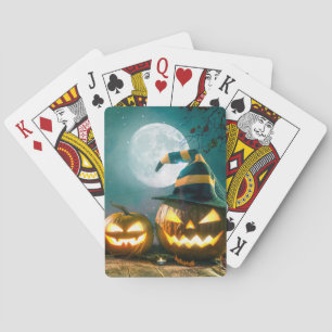 Happy Halloween Art Funny Kürbislaterne Halloween Spielkarten