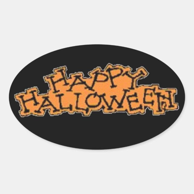 Happy Halloween - Aufkleber (Vorderseite)