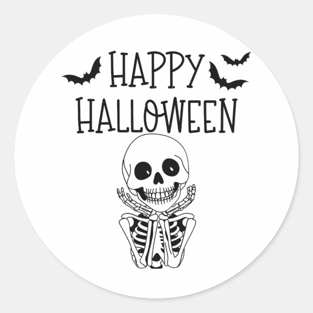 Happy Halloween Aufkleber (Vorderseite)