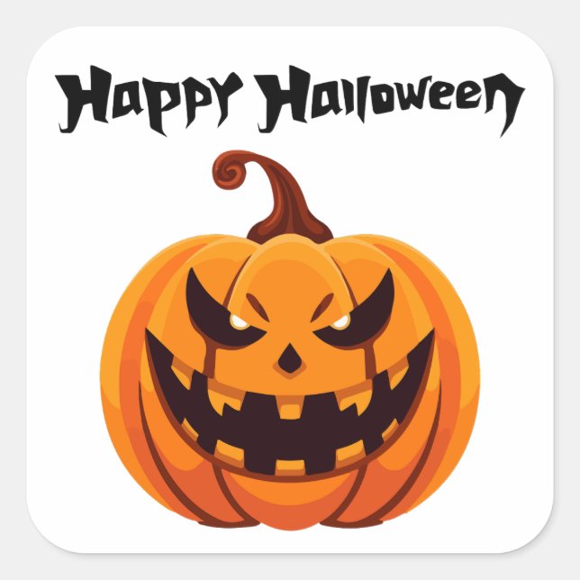 Happy Halloween Aufkleber (Vorderseite)