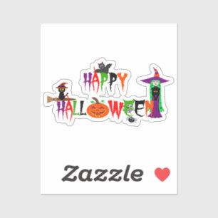 Happy Halloween Autocollant Vinyl Coupé Personnali