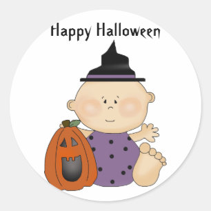 Happy Halloween Baby Pumpkin Fun Stickers