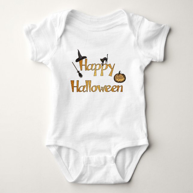 Happy Halloween Baby Strampler (Vorderseite)