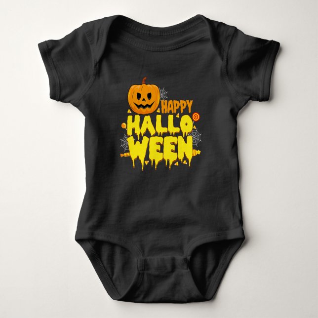 Happy Halloween Baby Strampler (Vorderseite)