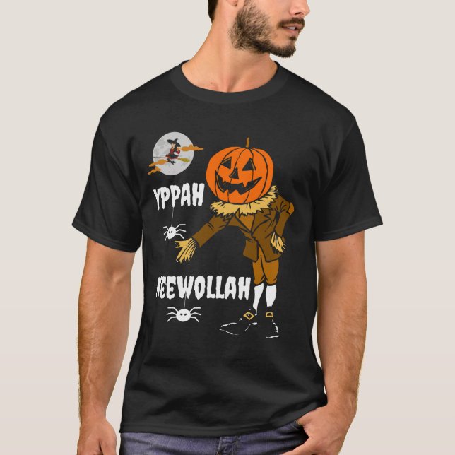 Happy Halloween, Backwards Letter T - Shirt (Vorderseite)