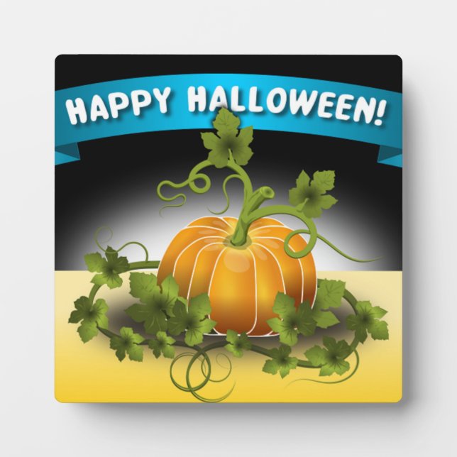 'HAPPY HALLOWEEN' BANNER FOTOPLATTE (Vorderseite)